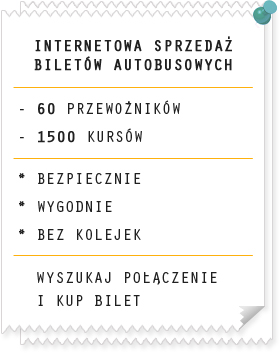 Internetowa sprzedaż biletów autokarowych Bilety autobusowe online